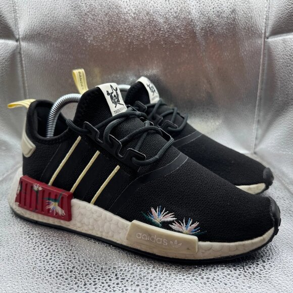 Size 8.5 Adidas Thebe Magugu x NMD_R1 Mens Black Running Sneakers GX2074 - Picture 1 of 13